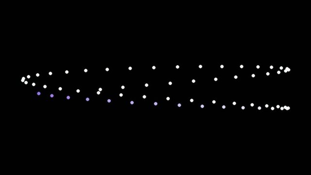 3D Glowing DNA Double Helix Structure Rotating on Dark Background Motion Graphics