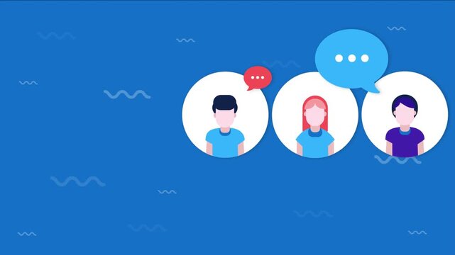 Abstract digital illustration of team communication and social networking connection.