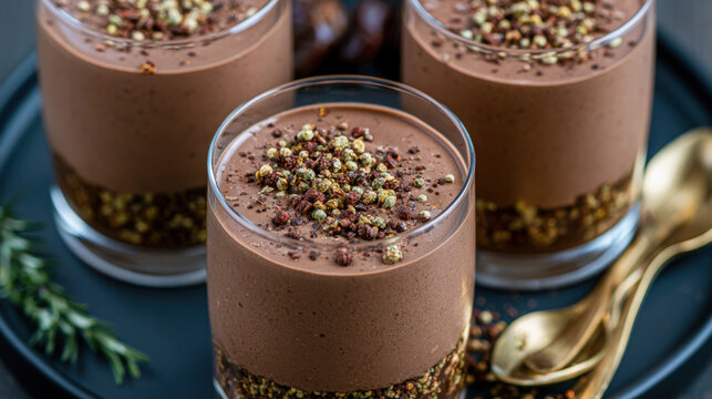 spicy sweet fusion chocolate mousse with sichuan peppercorn
