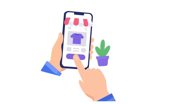 Mobile E-Commerce Store and Apparel Online Shopping Concept Vector Illustration