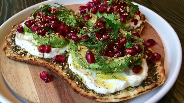 nfizix zaatar manakish avocado toast middle eastern fusion dish