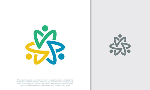 Global Community Logo Icon Elements Template. Community human Logo template vector. Community health care. Abstract Community logo