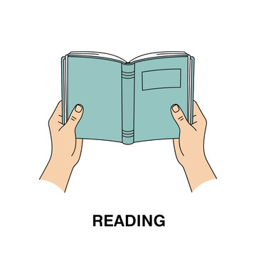 Hands Holding Open Book