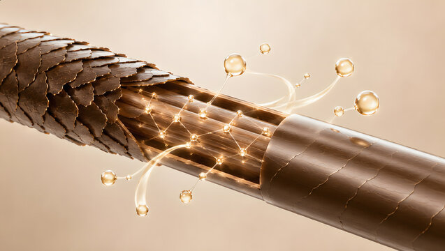 Hair bond repair technology rebuilding damaged fiber and sealing cuticles