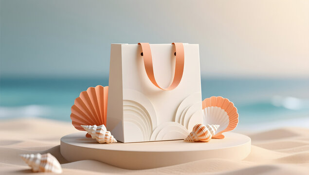 beach bag late summer clearance ecommerce background