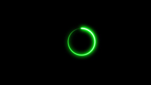 Cyan circle glow border concept on the transparent background. alpha channel, seamless loop, abstract glowing neon line cyan color circular lens animation neon light. Motion graphics of border icon