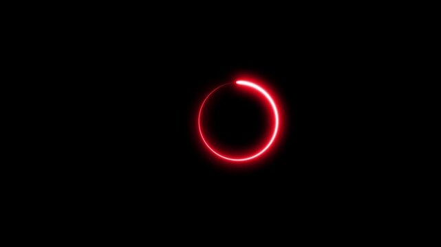 Cyan circle glow border concept on the transparent background. alpha channel, seamless loop, abstract glowing neon line cyan color circular lens animation neon light. Motion graphics of border icon