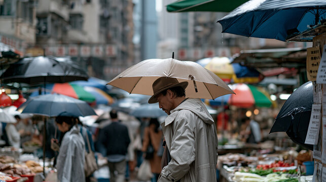 A private investigator in a raincoat ble 1
