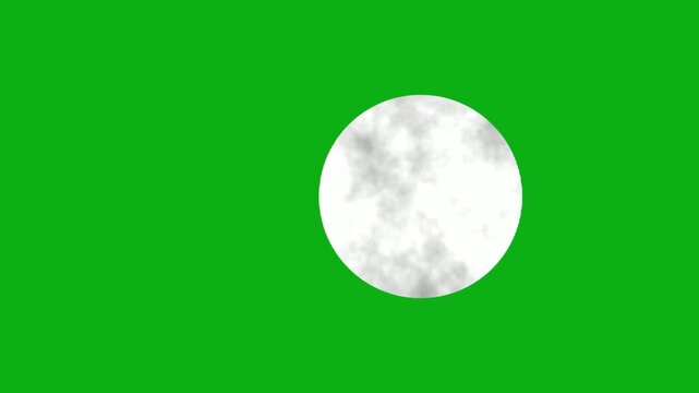 Moon night space green screen chromakey background 2d animated cartoon animation astronomy celestial sky nature satellite concept icon loops smoothly on chroma key