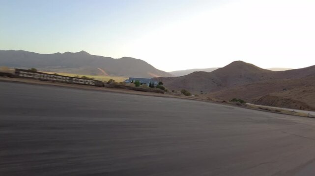 Lake Isabella 5 Northshore 12 Three Quarter R MultiCam Sunset Driving Plate Sierra Nevada Mts California USA
