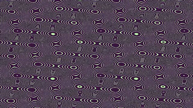 Abstract geometric pattern of concentric circles and oval shapes on a dark background with subtle texture