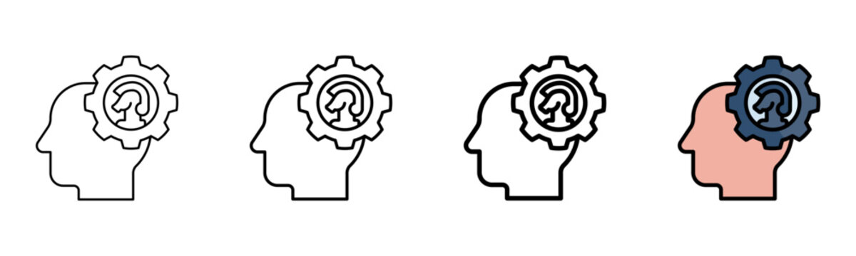 Strategic Icon Different Style Outline Collection Set Vector Illustration