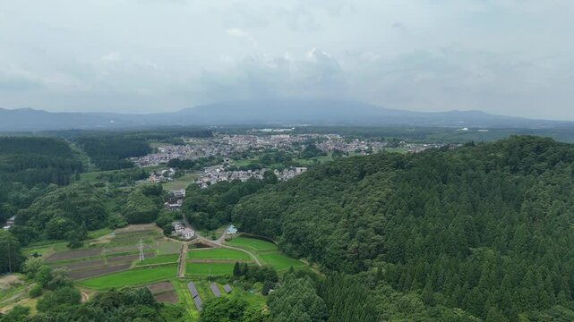 北上川と岩手山の緑をドローン空撮 2025年7月撮影