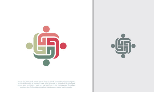 Global Community Logo Icon Elements Template. Community human Logo template vector. Community health care. Abstract Community logo