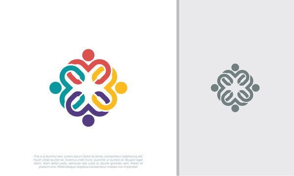 Global Community Logo Icon Elements Template. Community human Logo template vector. Community health care. Abstract Community logo	