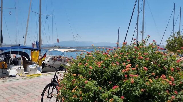 preveza city port in greece summer tourist resort