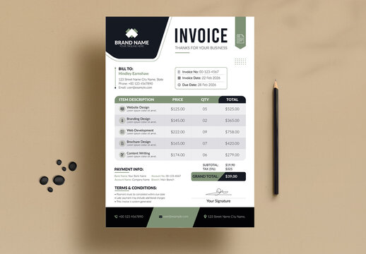 Invoice Template Layout