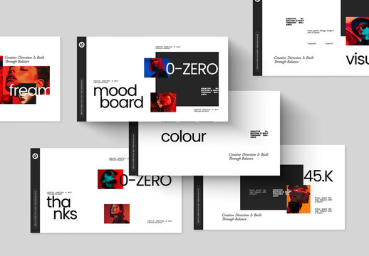 Minimal Mood Board Presentation Template Creative Slide Deck