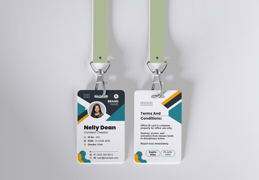 Office ID Card Layout