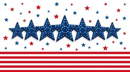 Obraz premium USA flag stars and stripes background. Patriotic American holiday design for Labor Day.