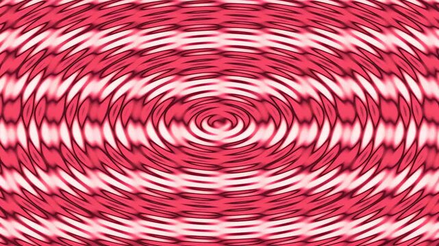 Hypnotic red concentric ripples abstract background, optical illusion wave vector pattern for modern design