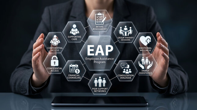 EAP Employee Assistance Program mental health support corporate wellness concept
