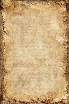 Old parchment paper with aged edges showing signs of time and wear, possibly used for writing or drawing, resting on a plain background during daylight hours