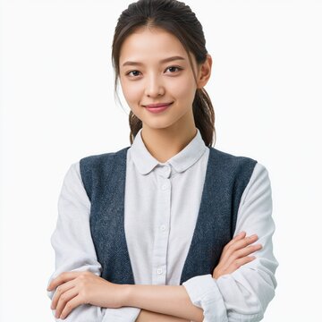Professional Chinese Woman in Business Attire Portrait Photo