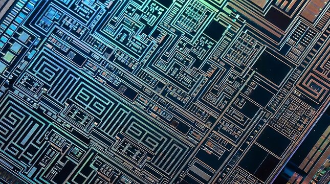 Intricate circuit board pattern abstract technology background