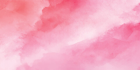 Fototapeta premium Abstract Pink Watercolor Background with Vintage Grunge Paper Texture and Soft Pastel Paint Splashes