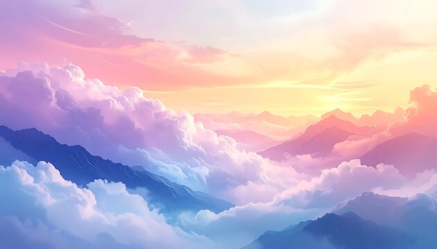 Dramatic sunset clouds over mountain silhouette.