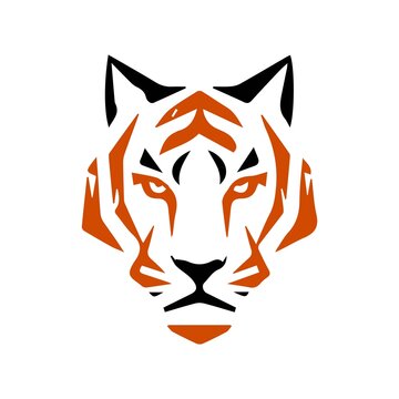 Print Minimal Tiger Face Logo