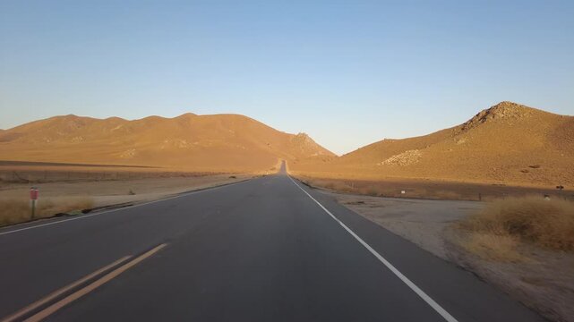 Lake Isabella 5 Northshore 14 Front View MultiCam Sunset Driving Plate Sierra Nevada Mts California USA