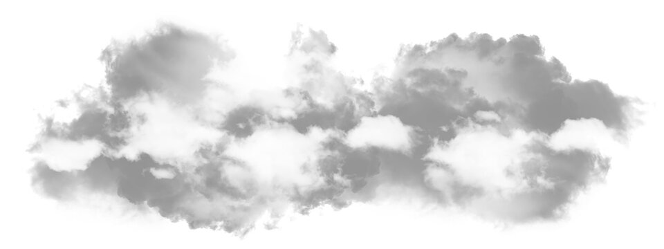 High Resolution White Cloud PNG with Transparent Background, Natural Fluffy Cloud Cutout for Photoshop Compositing, Sky Overlay, Weather Illustration and Creative Design Assets