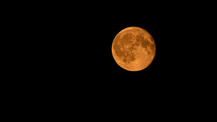 Red rising full moon, moonrise, full moon, super moon © Paweł Kacperek