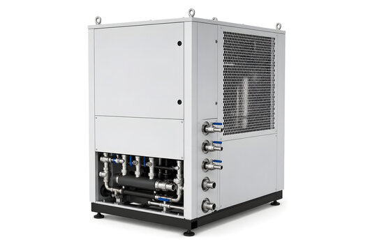 Coolant Distribution Unit for Data Center Liquid Cooling Isolated on White Background