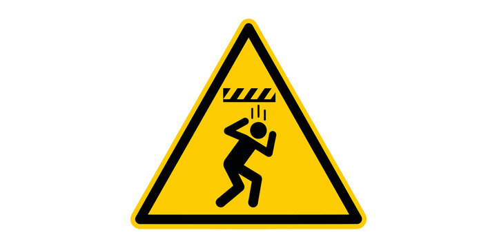 Warning Sign for Overhead Obstacle and Low Headroom Hazard Area