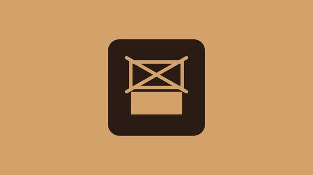 Do Not Stack Icon Symbol on Dark Brown Background