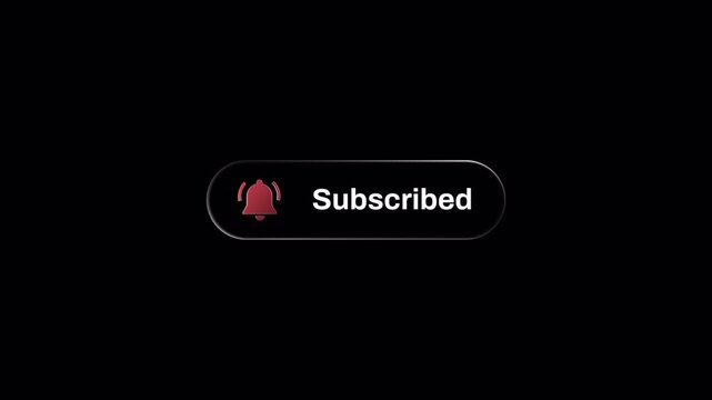 YouTube Channel Subscribed Button Animation with Notification Bell.