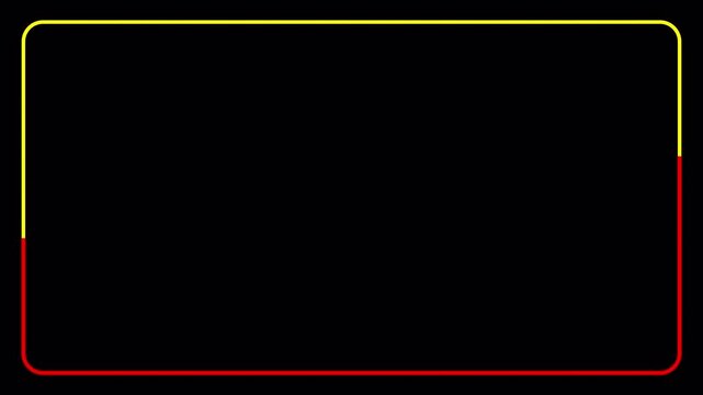 animated rectangular frame made of two moving neon lights in 4K animation with alpha channel . A popular abstract background overlay, seamless vaporwave animation  on transparent background 