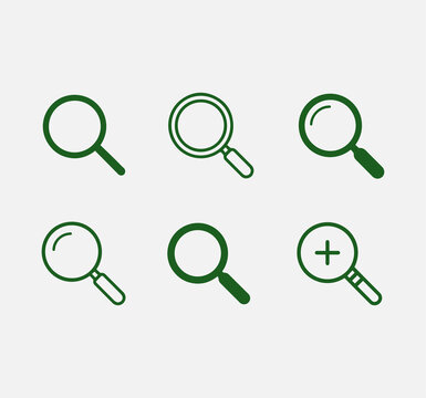 magnifying glass icons