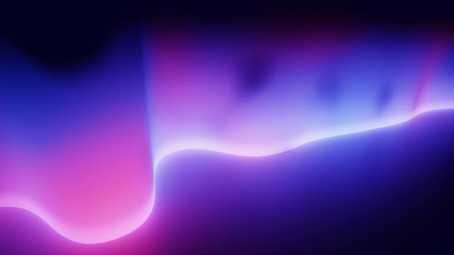 Soft purple blue gradient wave with neon glow loop background
