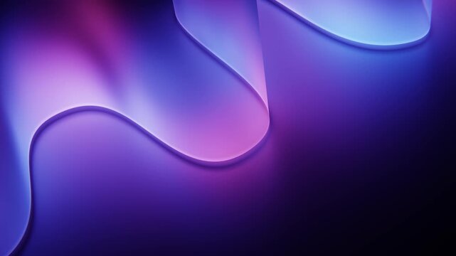 Glowing gradient waves with soft translucent layers loop background