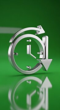 時の流れを彩る、メタリックな抽象表現
