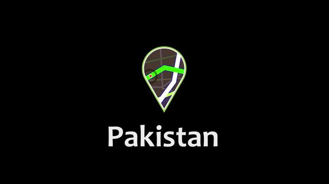 Pakistan Map Location Pin Icon, GPS Country Marker, Navigation Travel