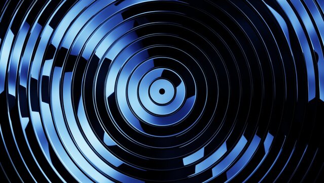 Circular glass background with dark radial light reflection