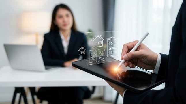 Real estate market home ownership process involving property investment, mortgage rates, property tax, contracts, and essential compliance checks.