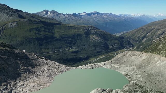 lake in the swiss mountains