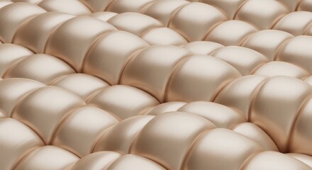 Obraz premium Close up of soft beige tufted fabric surface