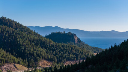 Scenic View Of Lake Tahoe Overlooking Forested Mountains In Nevada © Vit Onopriienko